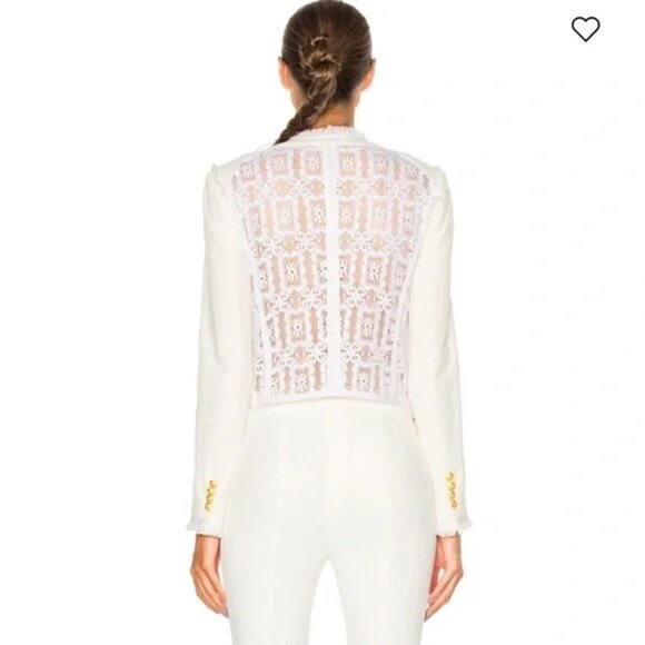 Veronica Beard Betsy Jacket with Raw-Edge Trim. Size 6 - Picture 3 of 3